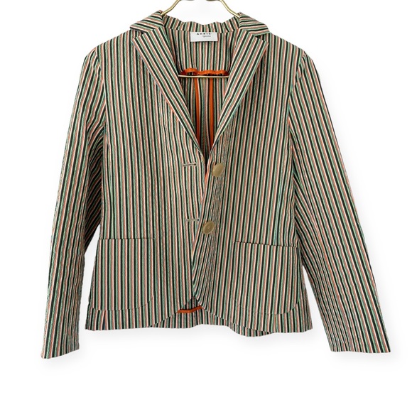 Akris Punto • Seersucker Two Button Blazer - Picture 6 of 15
